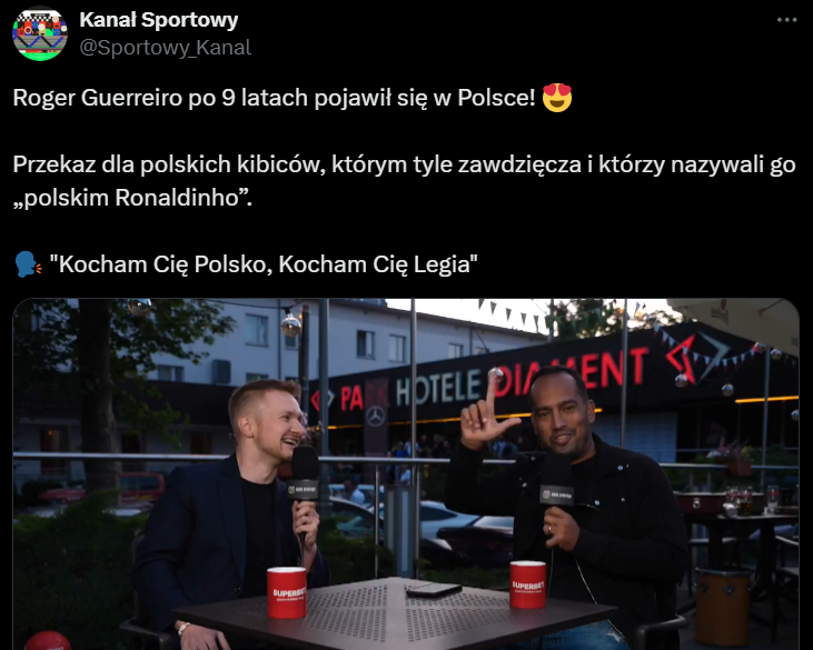 Tak Roger Guerriero POZDROWIŁ polskich kibiców! <3
